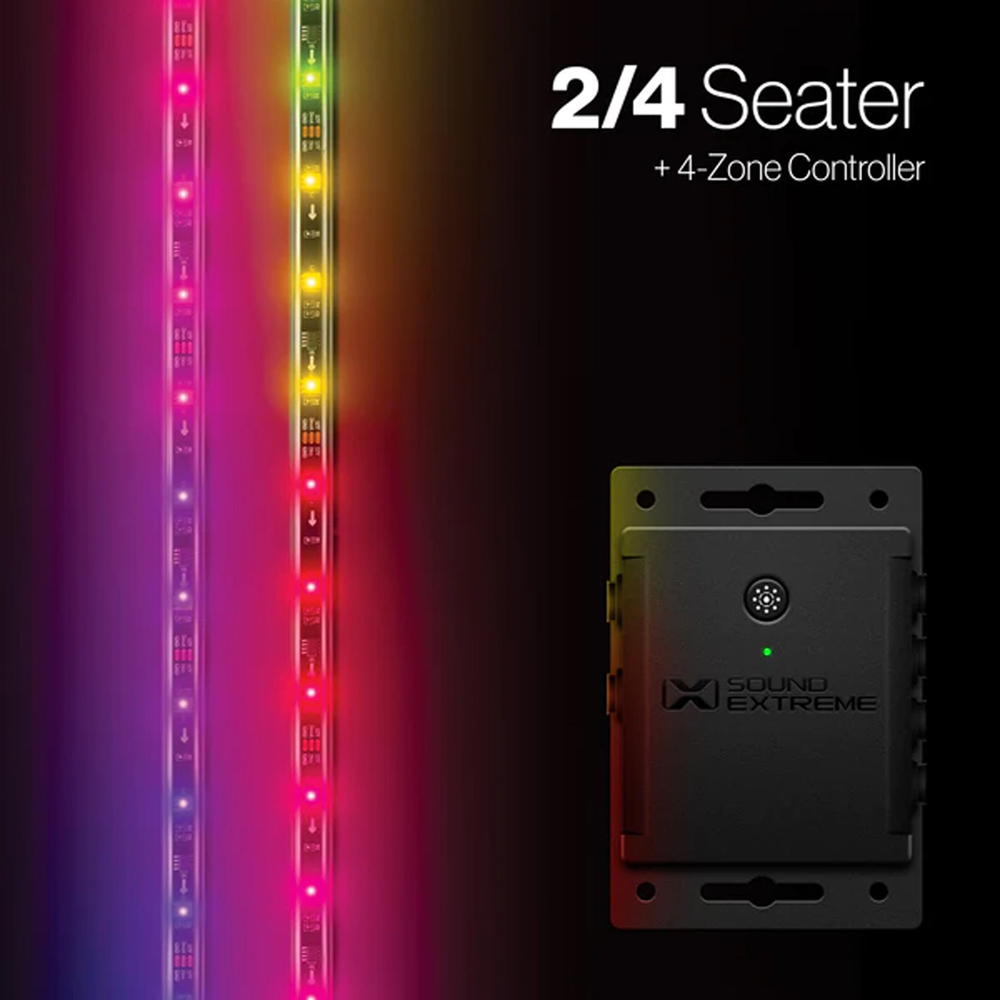 Ecoxgear Extreme Strips - 2/4 Seat Cart + LED Controller - SEI-LEDZ4UGLW24AU